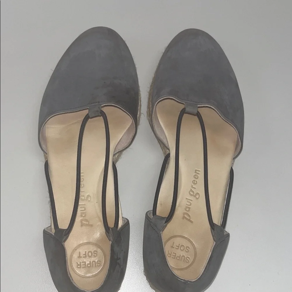 Paul Green Dark Gray Espadrille Flats size 41/2 Euro sizing